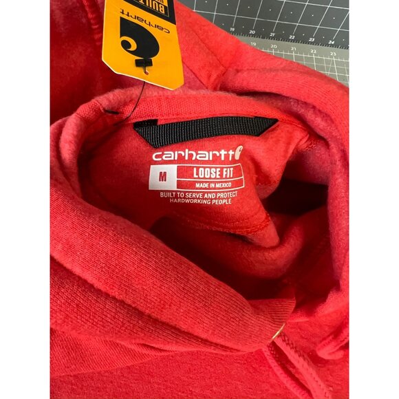 Carhartt Men's Poly-Cotton Stretchable Sleeve Logo Hooded Sweatshirt Sz. M New - Picture 7 of 11